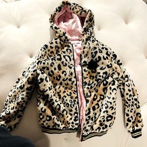 Girls Cheetah Jacket- Never worn
